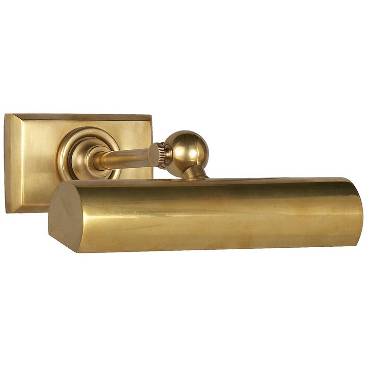 8" Cabinet Maker's Picture Light in Antique Brass
