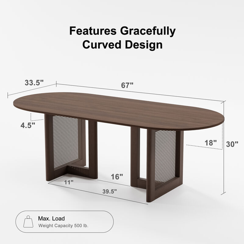 79 Cinna Natural Oak Wood Oval Dining Table (Seats 8)