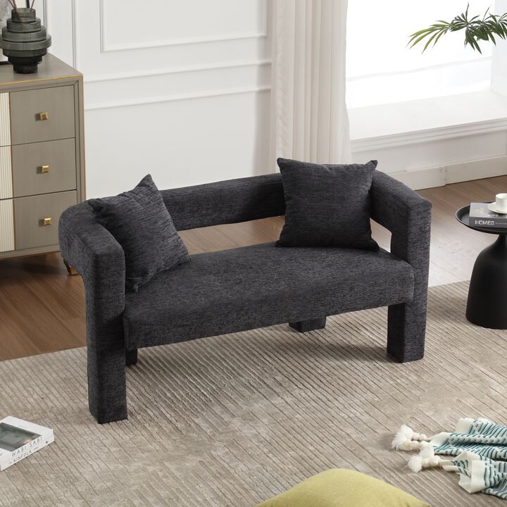 Merax Modern Chenille Loveseat Sofa