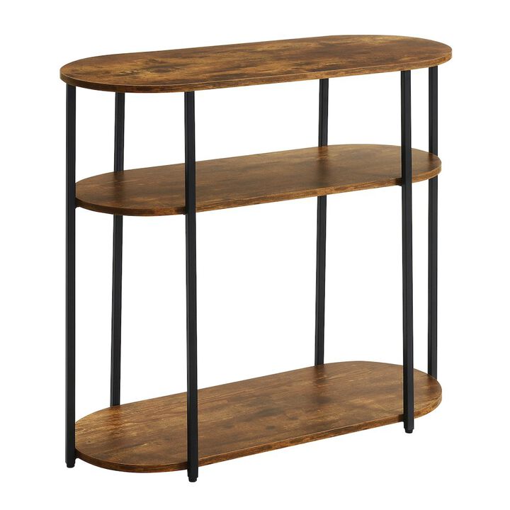 Convenience Concepts Designs2Go Simon 3 Tier Oval Entryway Hall Table