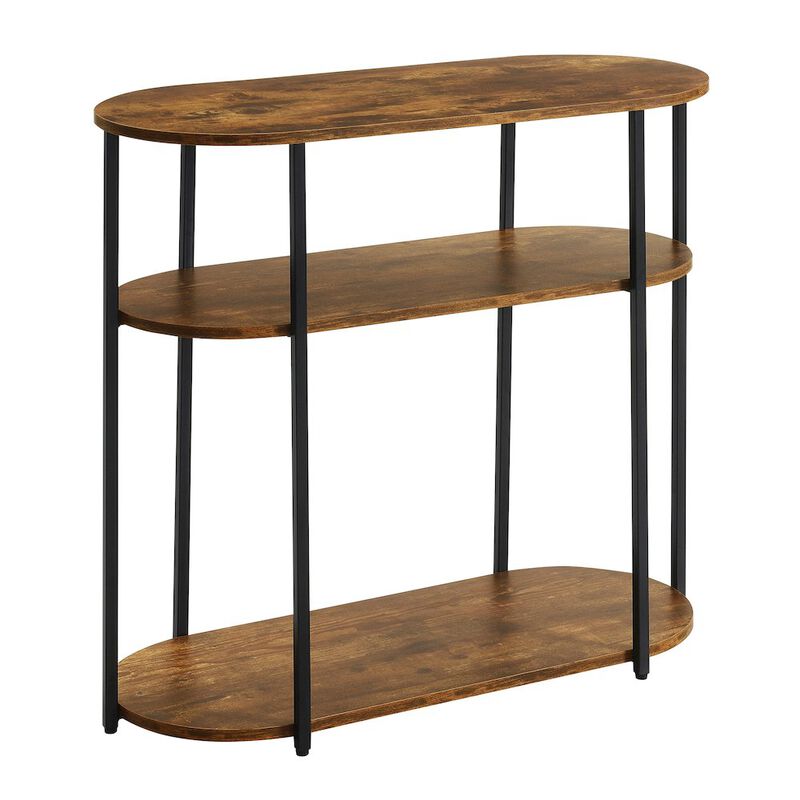 Convenience Concepts Designs2Go Simon 3 Tier Oval Entryway Hall Table