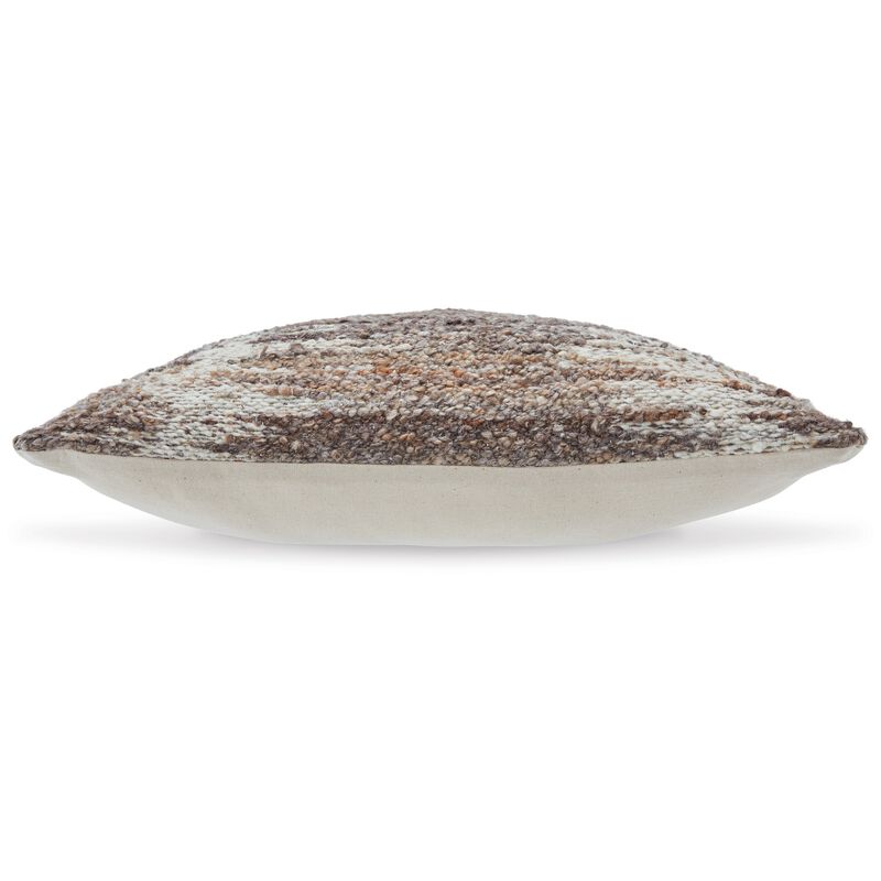 Nely 22 Inch Accent Pillow Set of 4, Handwoven Abstract Design, Ivory Brown -