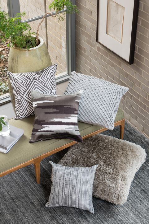 P0045 Grey 22"x22" Poly Pillow