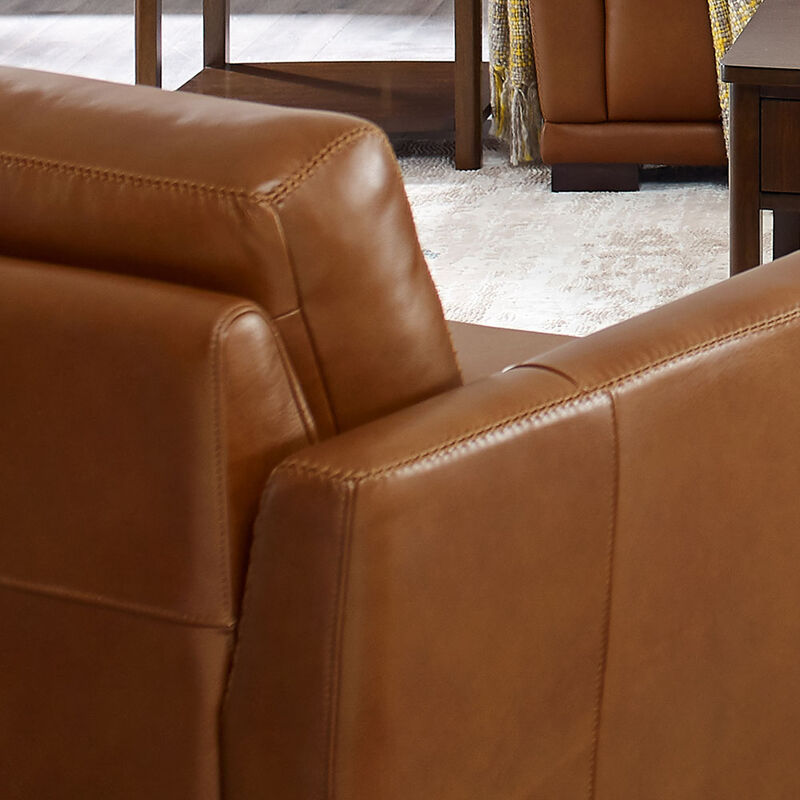 Mary Top Grain Leather Loveseat