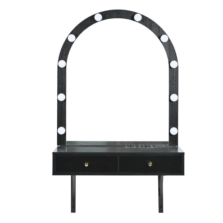 Merax Floating Makeup Vanity Desk with Mirror