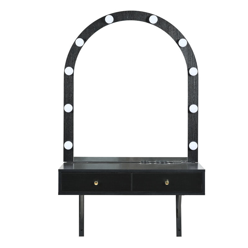 Merax Floating Makeup Vanity Desk with Mirror