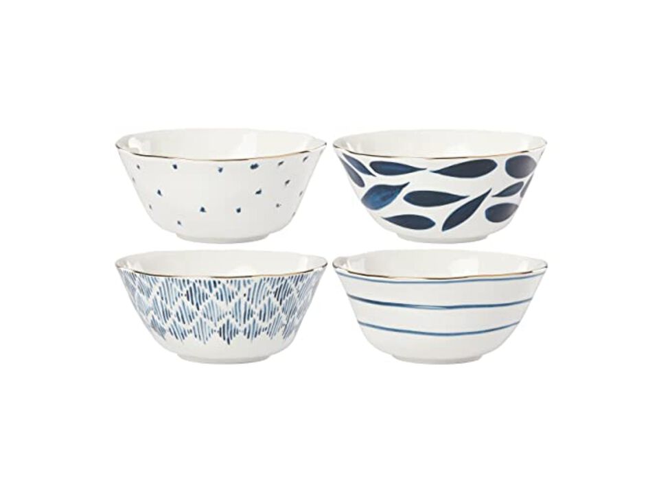 Lenox Blue Bay 4-Piece All Purpose Bowl Set, 3.60 LB