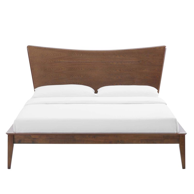 Modway - Astra King Wood Platform Bed Walnut