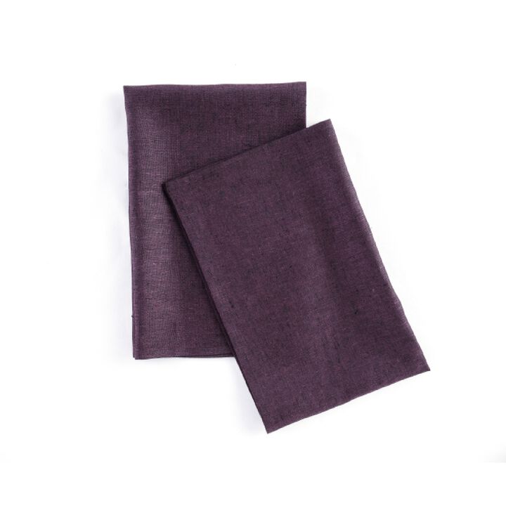 Solino Home 100% Pure Linen Kitchen Towels Set of 2 - 17 x 26 Inch | Athena