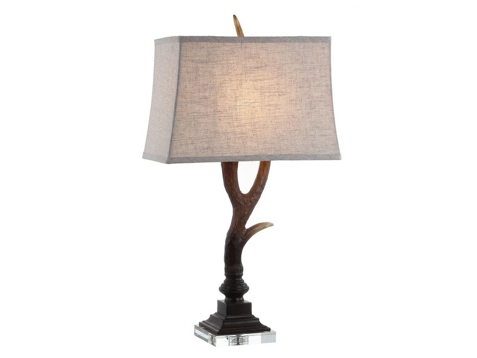 Antler Rustic Resin/Crystal LED Table Lamp