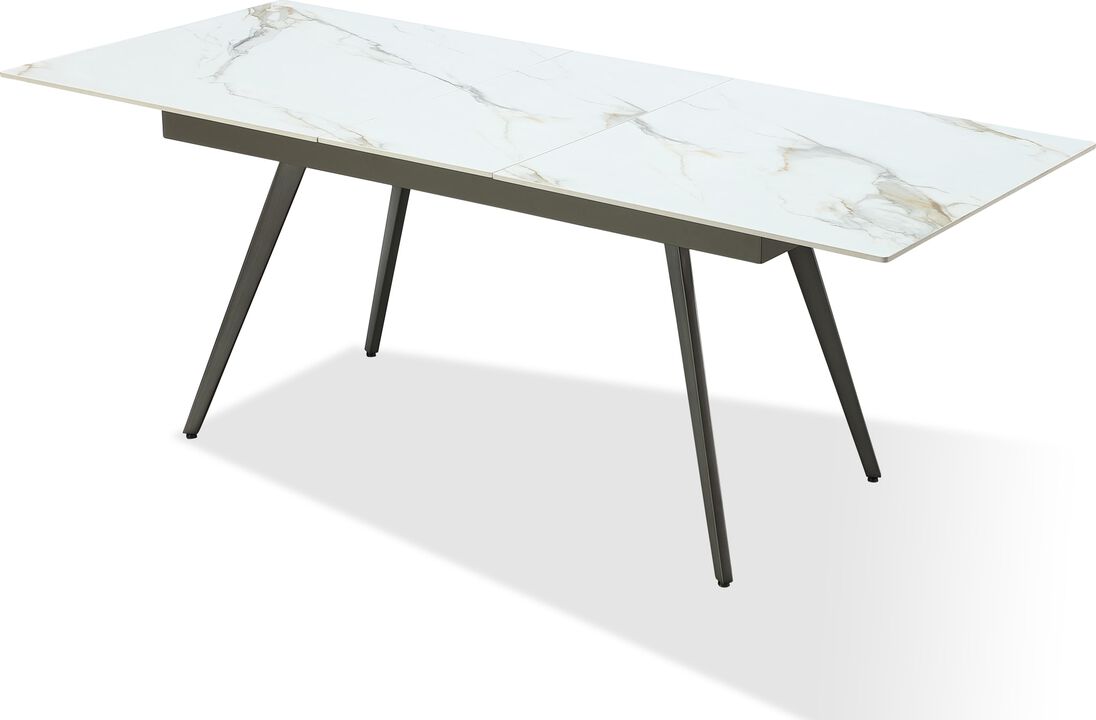 Lucia Stone Top Metal Leg Dining Table