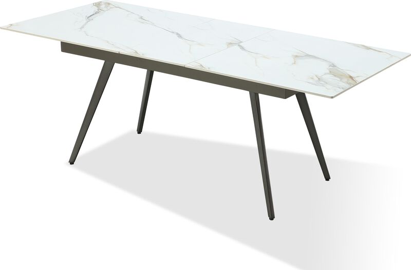 Lucia Stone Top Metal Leg Dining Table