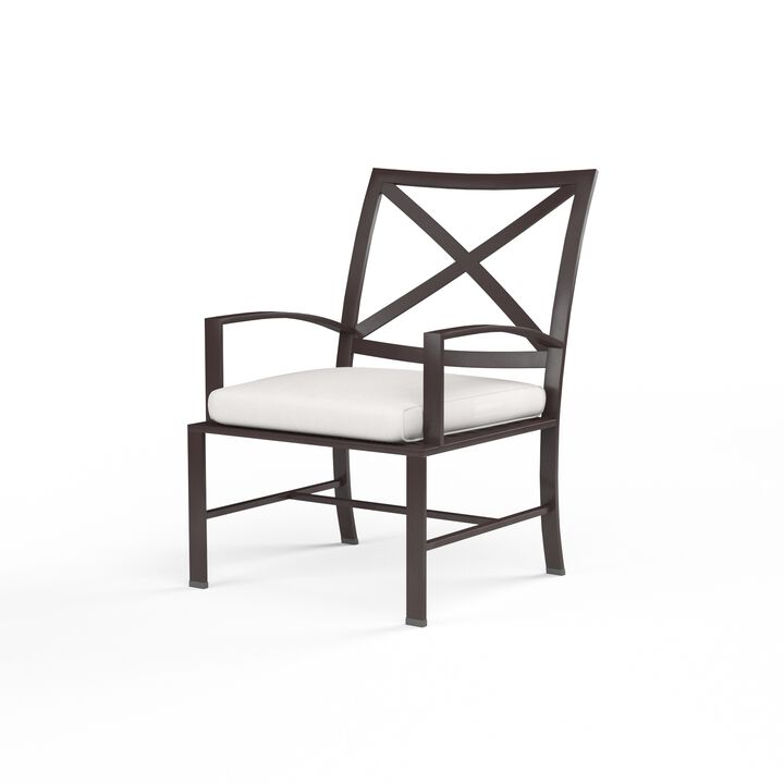 La Jolla Dining Chair in Canvas Flax w/ Self Welt