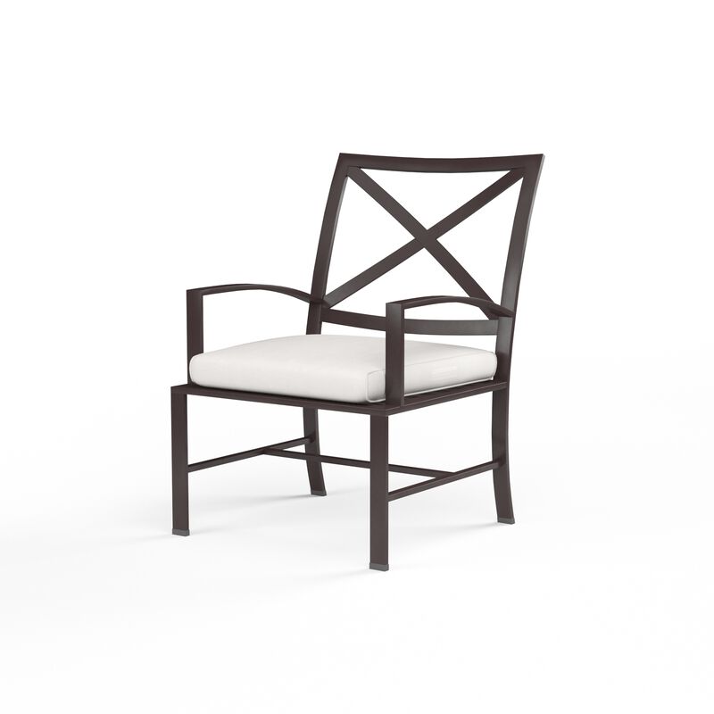 La Jolla Dining Chair in Canvas Flax w/ Self Welt
