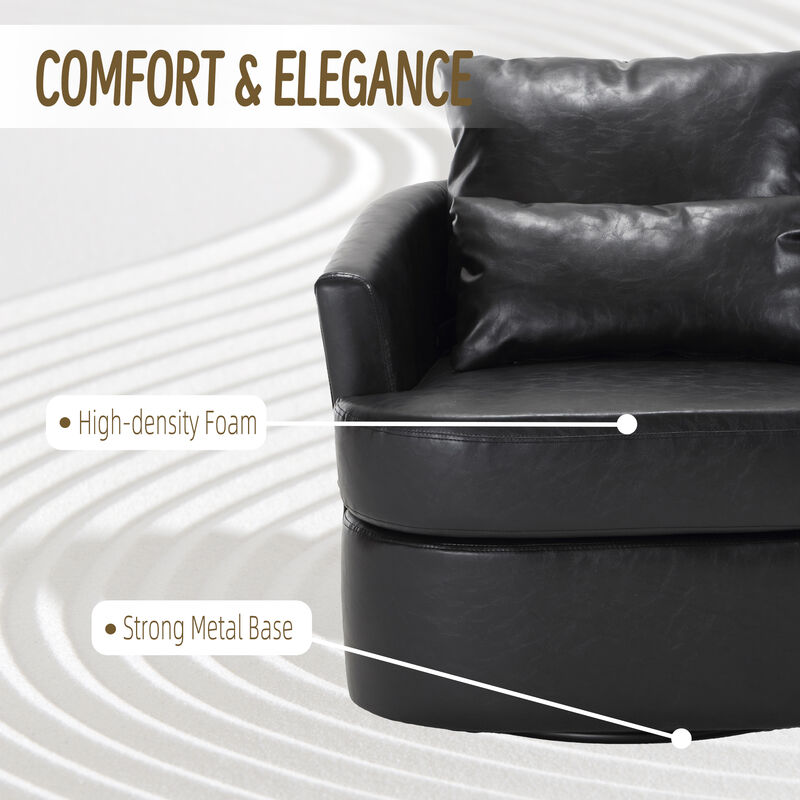 Merax 360 Degree Swivel Barrel Chair Accent Chair