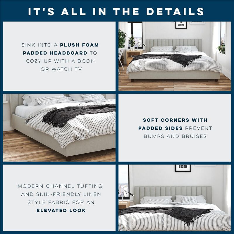 Novogratz Brittany Upholstered Bed