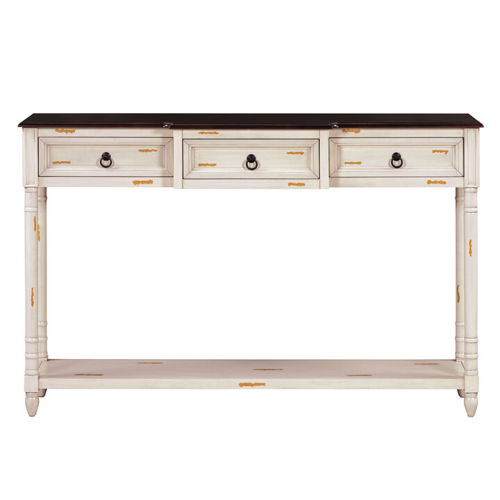 Merax Chic Console Table with Drawers for Entryway