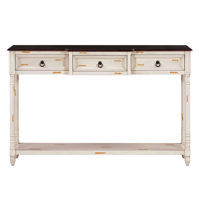 Merax Chic Console Table with Drawers for Entryway