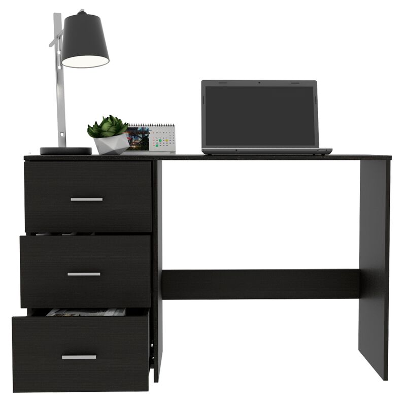 Classic 3 Drawers Writing Desk -Black