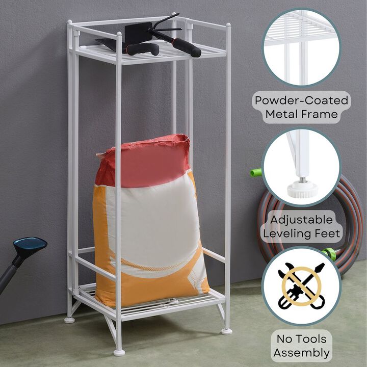 Convenience Concepts Xtra Storage 2 Tier Tall Folding Metal Stand
