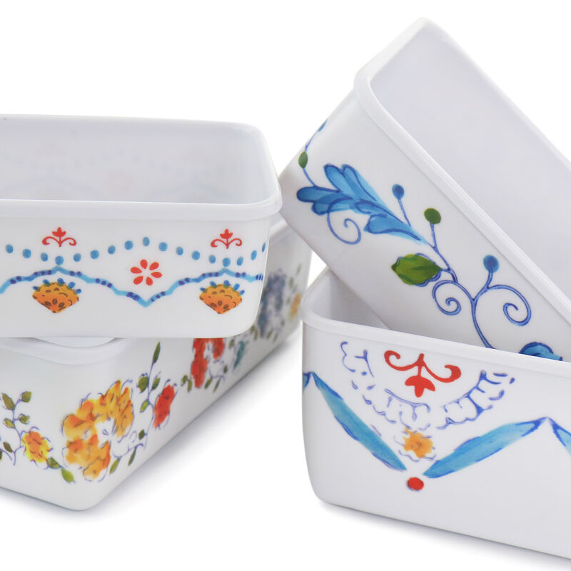 Gibson Home 8 Piece Anaya Rectangular Nesting Food Storage Set