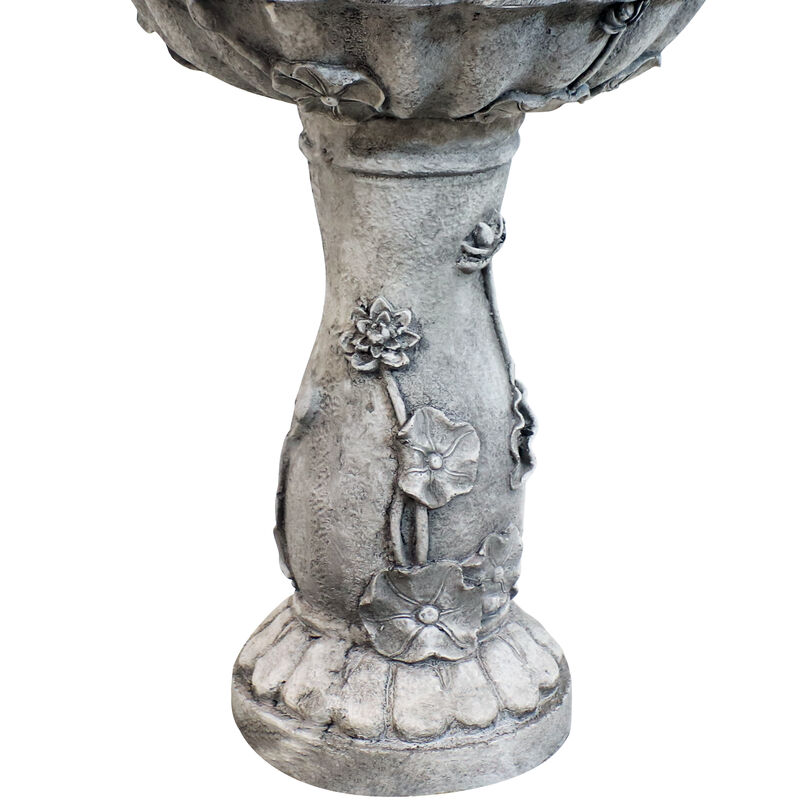Sunnydaze Fairy Flower Solar Water Fountain with Battery Backup - 42 in