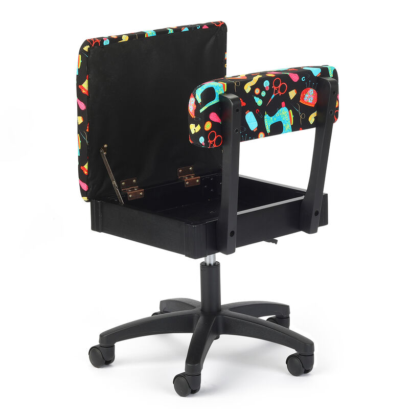 Hydraulic Sewing Chairs: Black Notions Print