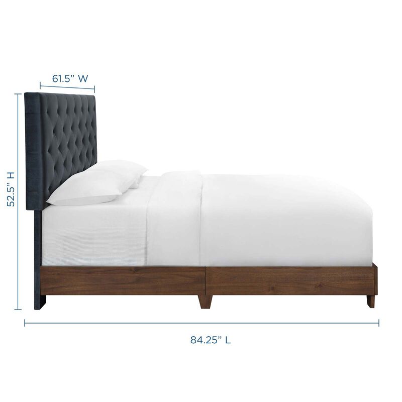 Modway - Rhiannon Diamond Tufted Upholstered Performance Velvet Queen Bed