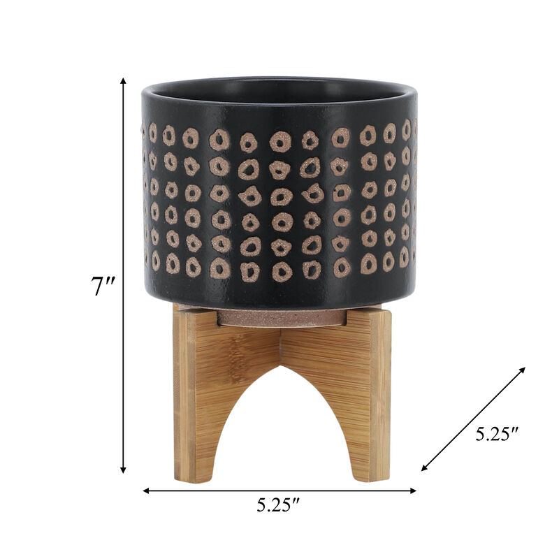 Ceramic 5" Planter On Stand