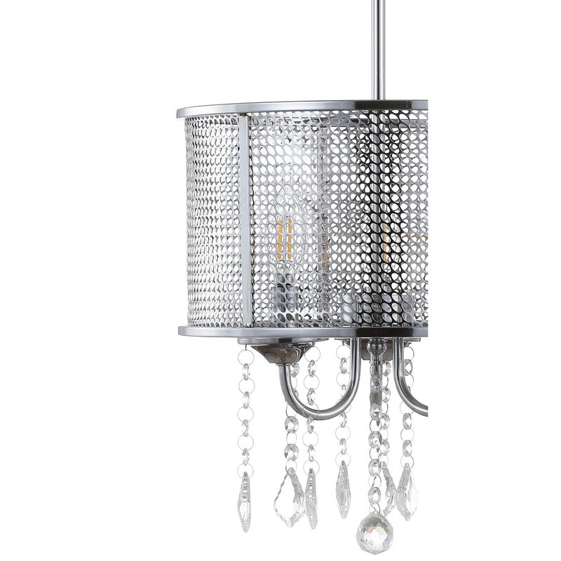 Avah Metal/Crystal Adjustable LED Drop Chandelier