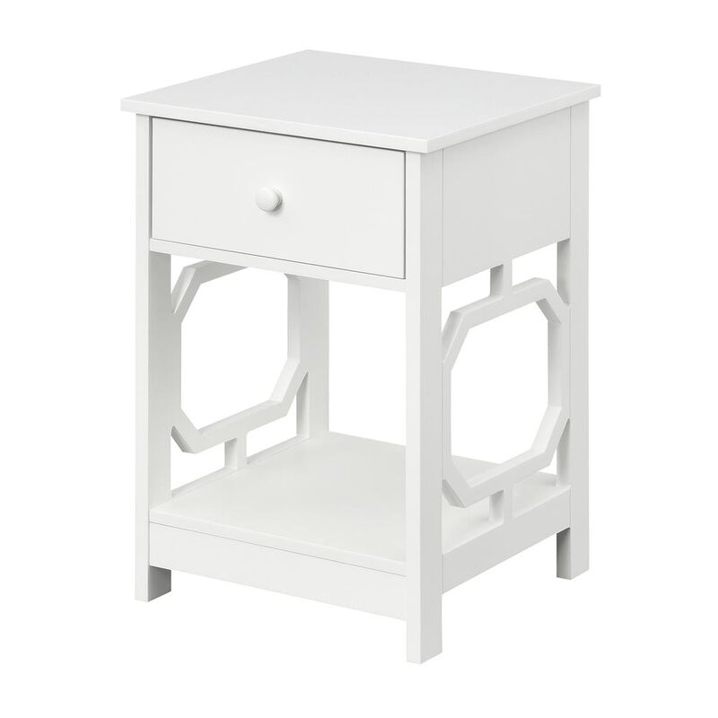 Convenience Concepts Omega 1 Drawer End Table White