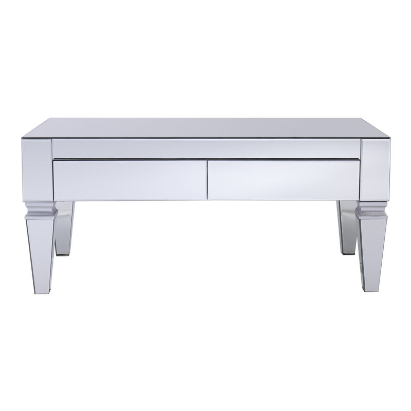Darien Mirrored Coffee Table w/ Storage