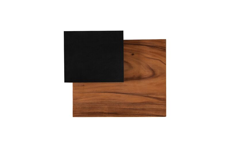 Plateau Side Table with Shelf