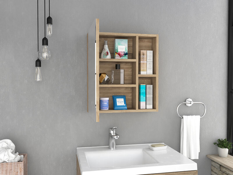 Medicine Cabinet Mirror Clifton, Bathroom, Pine
