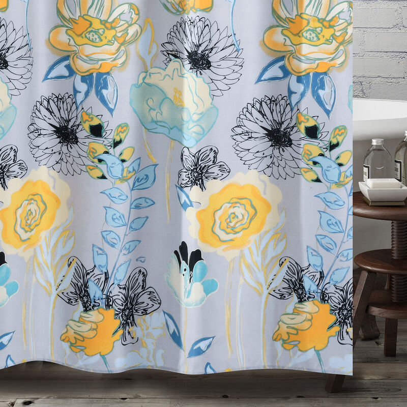 Greenland Home Fashion Watercolor Dream Shower Curtain - Gray 72x72"