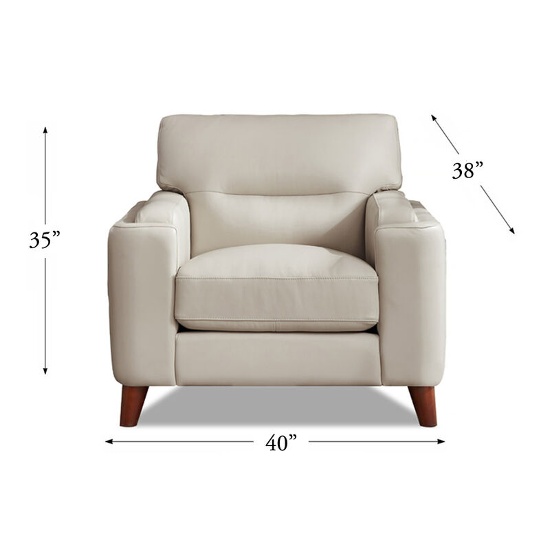 Elm Top Grain Leather Chair