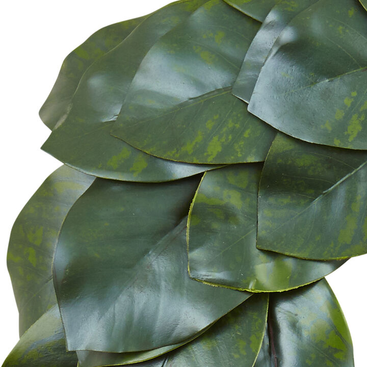 Nearly Natural 24-in Magnolia Leaf Wreath