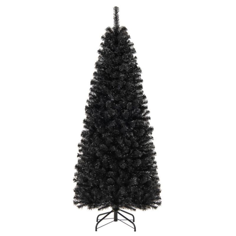 Hivvago Pre-lit Christmas Halloween Tree with PVC Branch Tips and Warm White Lights
