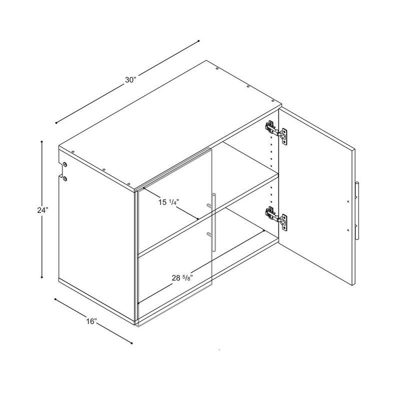 Prepac White HangUps 90 Storage Cabinet Set G - 4pc