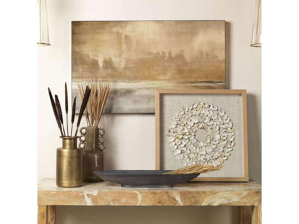 Long Oval Grey Marble Bowl