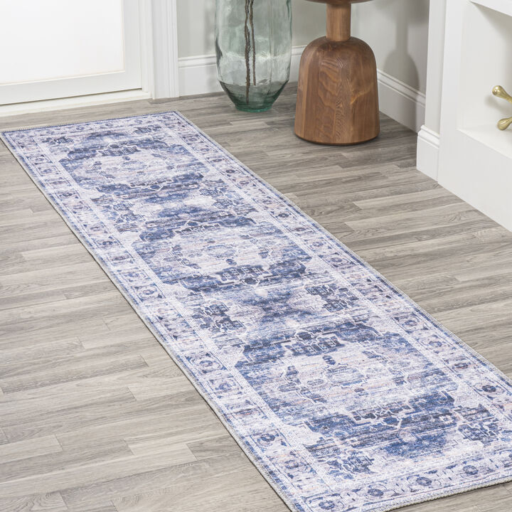 Alanya Ornate Medallion Machine-Washable Area Rug