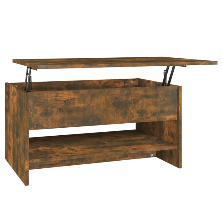 vidaXL Coffee Table Smoked Oak 31.5"x19.7"x15.7" Engineered Wood
