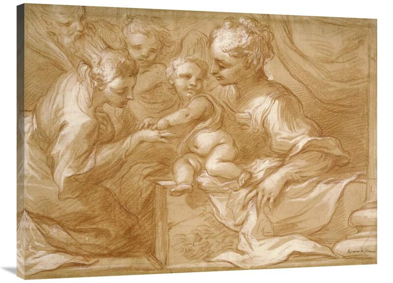Mystic Marriage of Saint Catherine-Canvas Art-40x30