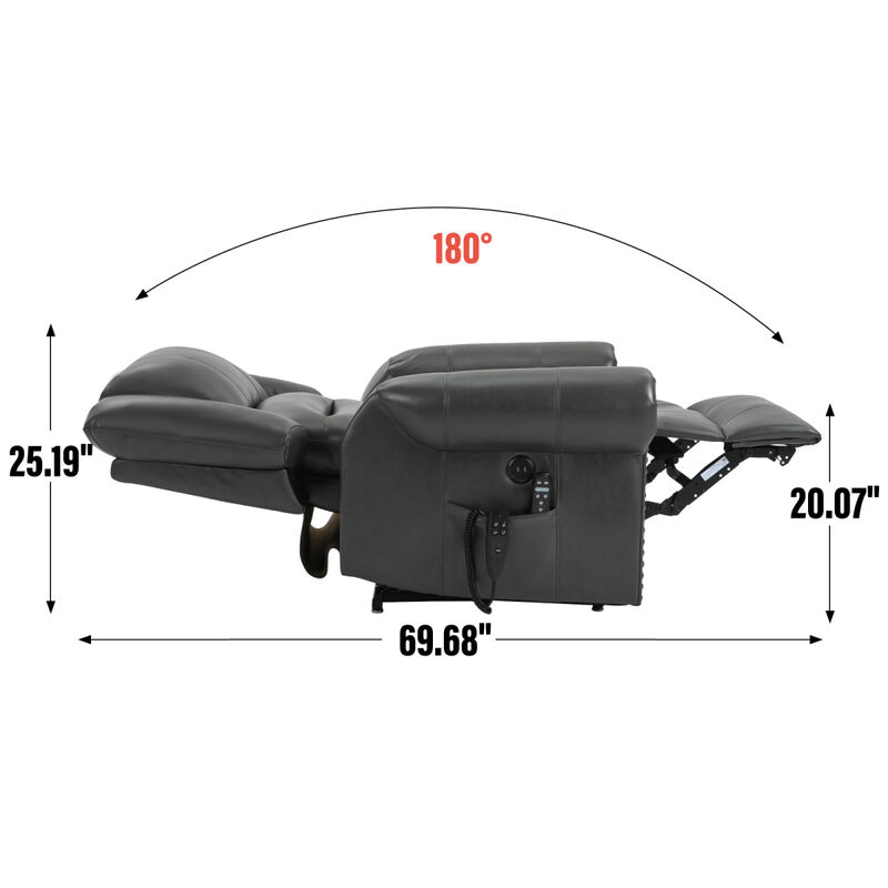 Dual Motor Power Lift Recliner Chair with Heat Massage