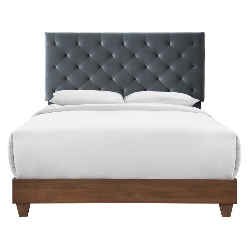 Modway - Rhiannon Diamond Tufted Upholstered Performance Velvet Queen Bed