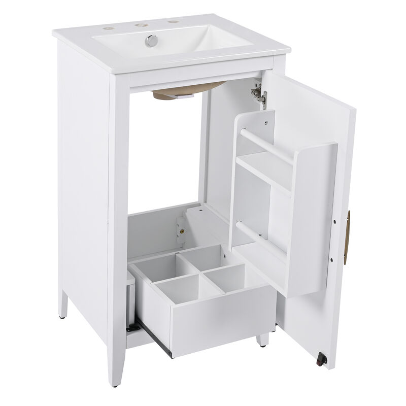 Merax 20.3" Bathroom Vanity with Sink and Soft-closing Door