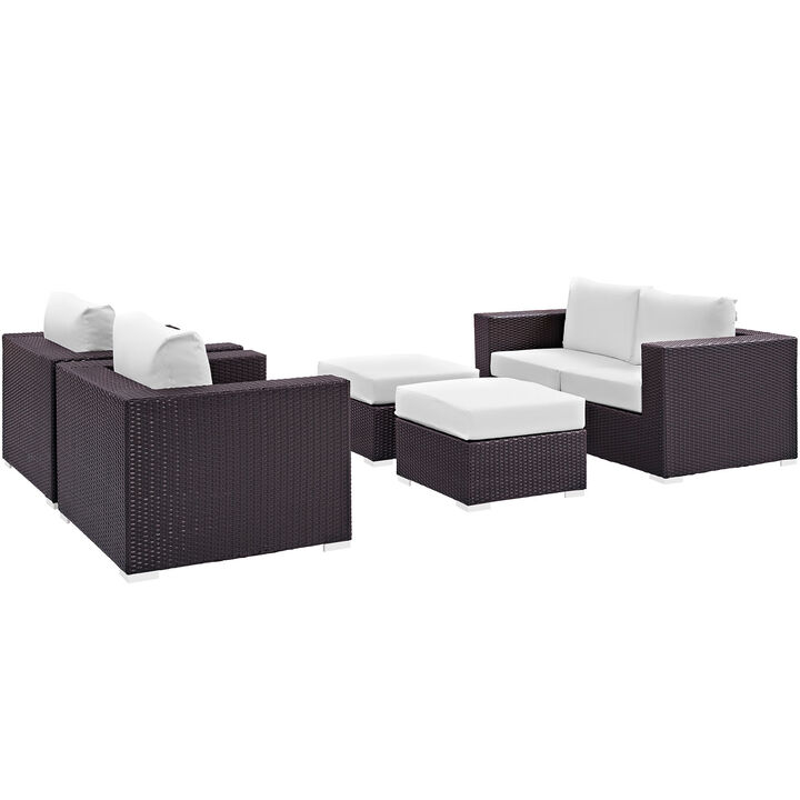 Modway - Convene 5 Piece Outdoor Patio Sofa Set