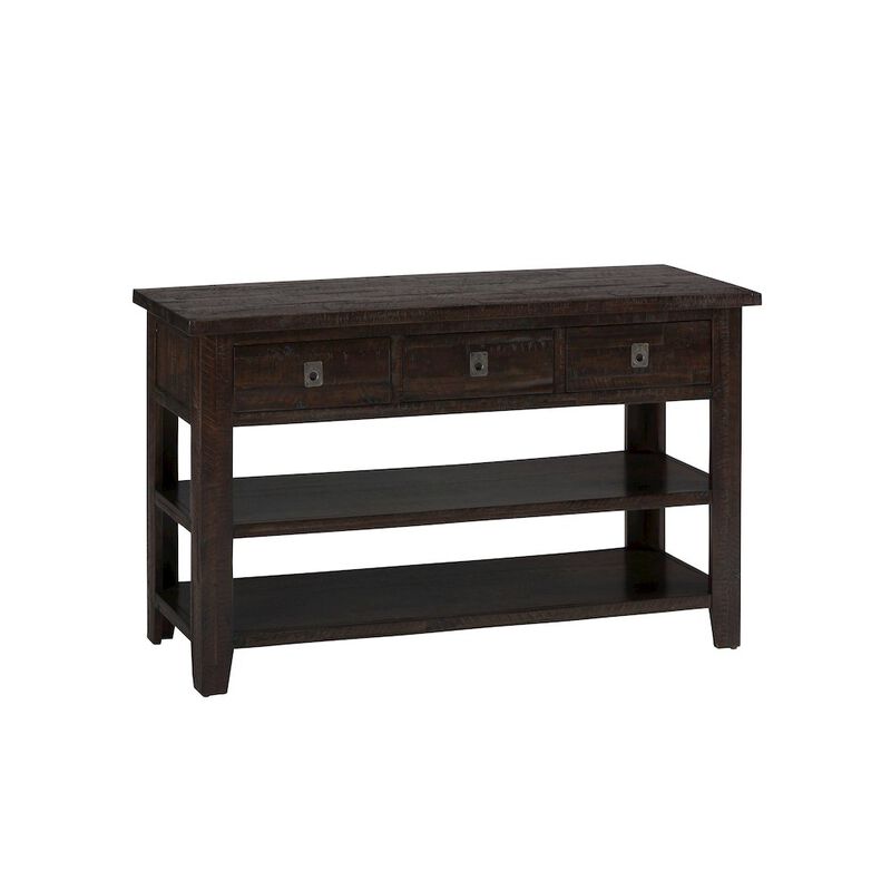Jofran Kona Grove 50 Distressed Rustic Solid Wood Sofa Table