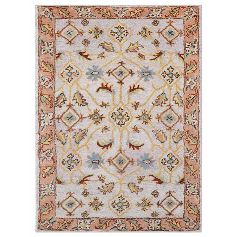 RUGSOTIC CARPETS HAND TUFTED WOOL ECO-FRIENDLY AREA RUGS  - 9'x12', Rectangle Shape, Cream & Brown, Classic Oriental Traditional  Design, High Pile Thick Handmade Anti Skid Area Rugs (K00721)