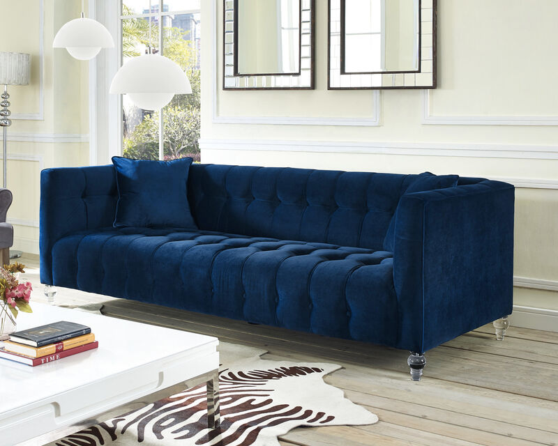 Bea Hot Pink Velvet Sofa